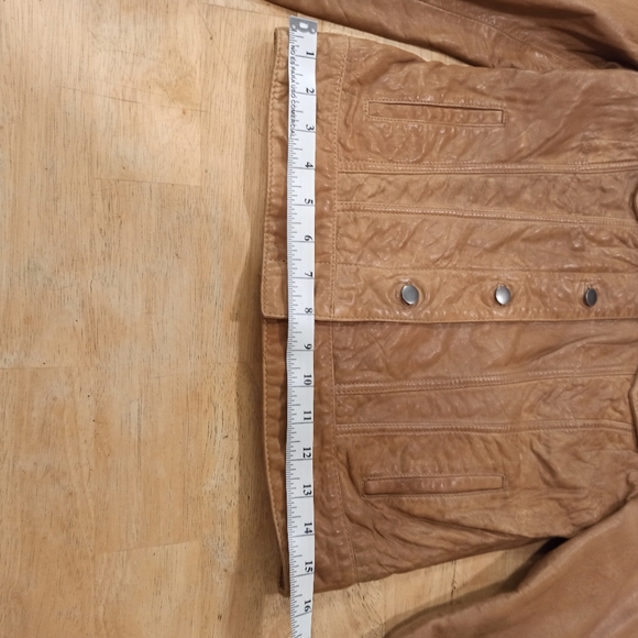 LUCKY BRAND women's Leather Trucker Jacket. SZ XS - Picture 14 of 16